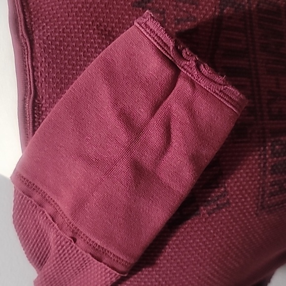 HARLEY DAVIDSON Long Sleeve Thermal Shirt XL Maroon Bikercore Graphic Tee EUC - Picture 6 of 13